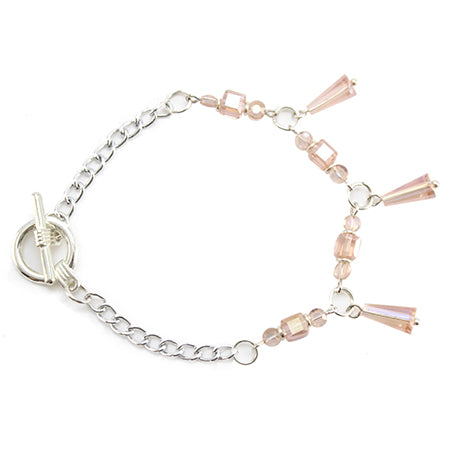 Pulsera Cristal-Rosa