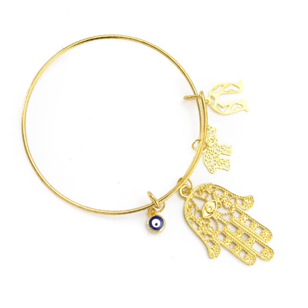 Pulsera Aro Con Dijes De La Suerte