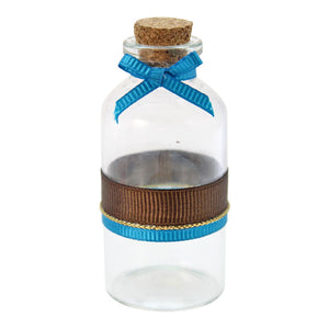 Botella P/Agua Bendita Azul-Café