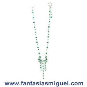 Collar De Cristal Turquesa
