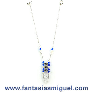 Collar De Cristales C/ Dijes De Ojos De La Suertes