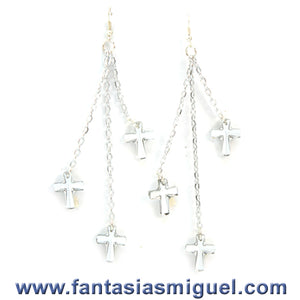 Aretes Plata C/ Cruces De Cristal