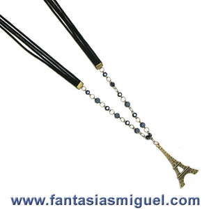Collar De Torre Eiffel C/ Gamuza