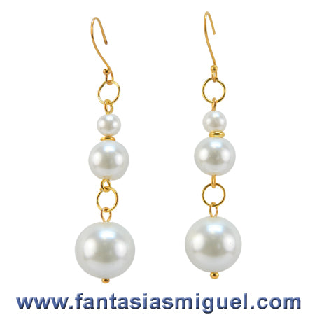 Aretes Perla Blanca
