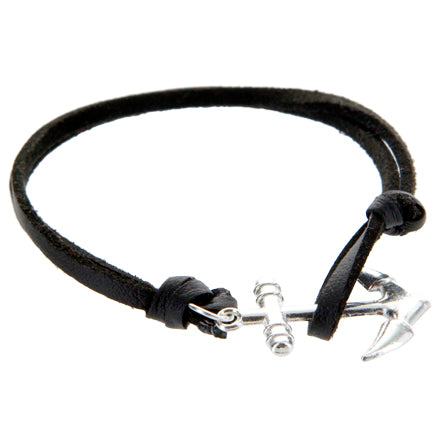 Pulsera Imitación Gamuza Con Ancla