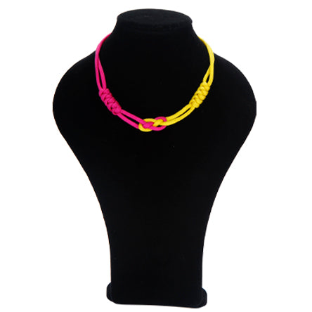 Collar De Cordón Paracaídas Amarillo/Fiusha