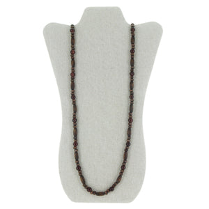 Collar Cafe Con Cuenta Brillante Para Hombre