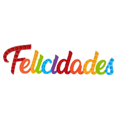 Fantasías Miguel Clave:JZ364 Letrero Felicidades Multicolor