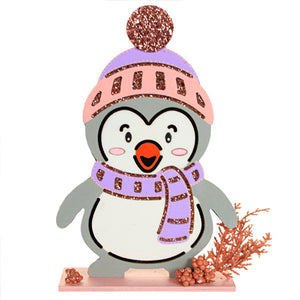 Pingüino Navideño Rosa