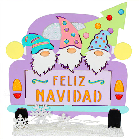 Camioneta Gnomos Colores Pastel