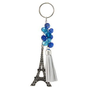 Llavero Con Cristales Y Torre Eiffel