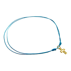 Collar De Cordón Con Cruz