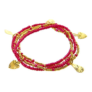 Pulsera Chaquira Fiusha-Oro