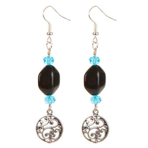 Aretes Plata Con Cristal Oro