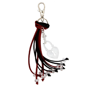 Colgante Para Llavero Con Cordón Rojo-Negro