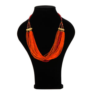 Collar De Chaquiras Naranja