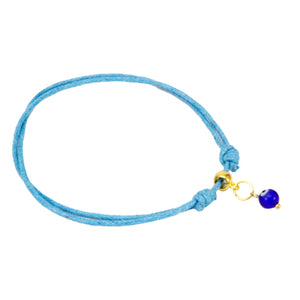Pulsera Cordón Azul Con Dije Ojito