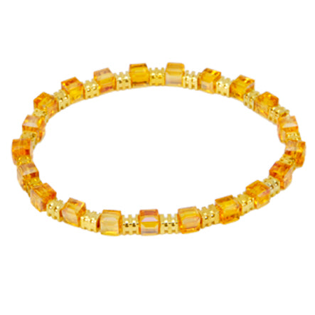 Pulsera Cubo Oro-Miel