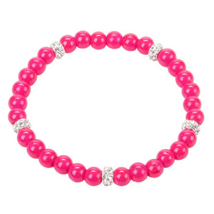 Pulsera Fiusha Con Rondeles De Cristal