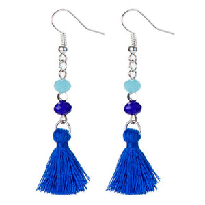 Aretes Colgantes Con Rondeles Y Borla