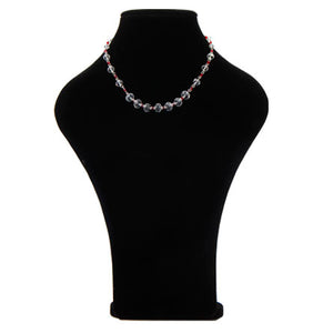 Collar Cristal Con Separador Rondel Rojo