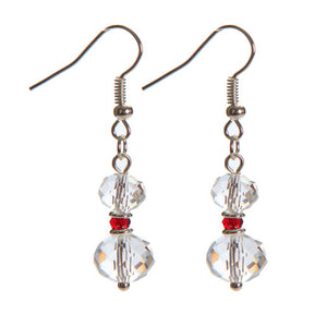 Aretes Plata Con Rondeles De Cristal