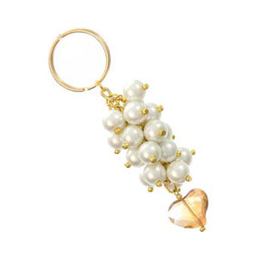 Llavero Perlas Blanca
