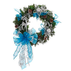 Corona Azul-Plata Con Pick De Ornamento