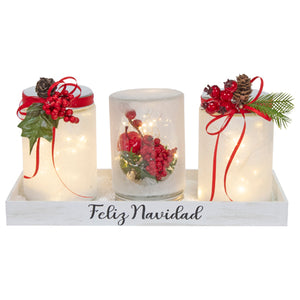 Centro De Mesa Navideño Luminoso
