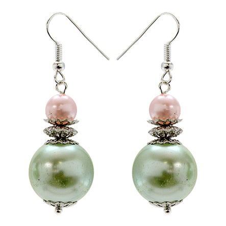 Aretes Menta- Rosa