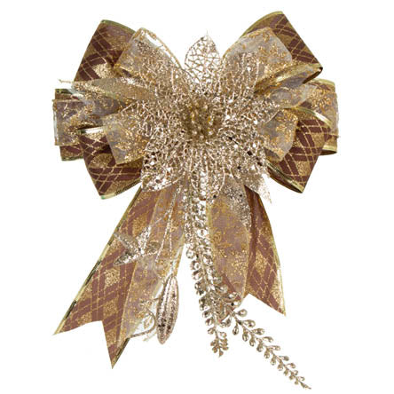 Moño Café/Oro Con Pick Champaña