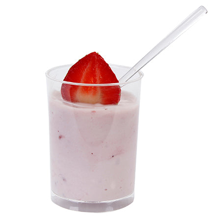 Vaso Con Fresas Con Crema