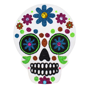 Cráneo Con Diamantina De Colores
