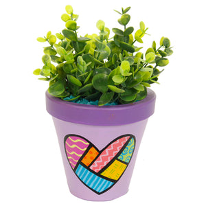 Maceta Lila Con Corazón