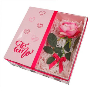 Caja Regalo Con Rosa