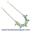 Fantasías Miguel Clave:ML536 Collar Turquesa Plata