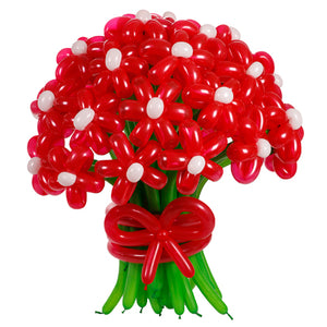 Ramo De Flores Con Globos Rojos