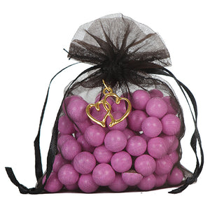 Bolsita Negra Con Dije De Corazón