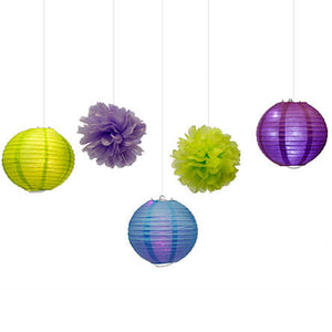 Colgante De Pantallas Con Pompones