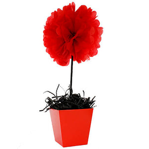 Centro De Mesa Topiario Rojo