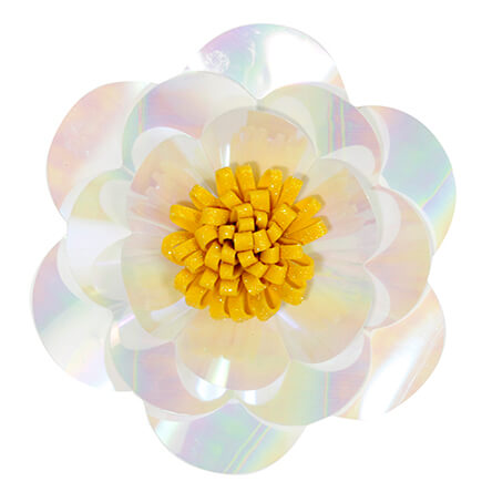 Flor Blanca De Acetato