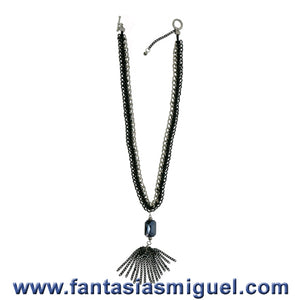 Collar Con Cadena Y Cristal
