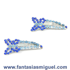 Cuca  Decorada Con Pedreria Azul