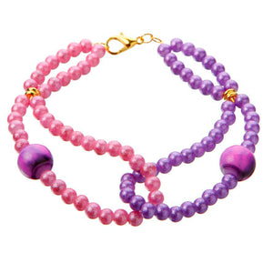 Pulsera Lila-Rosa Cruzada