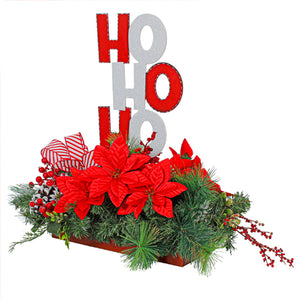 Arreglo Nochebuenas Ho Ho Ho