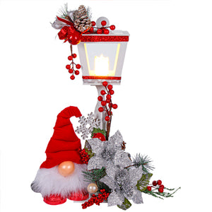 Farol Gnomos Rojo-Gris