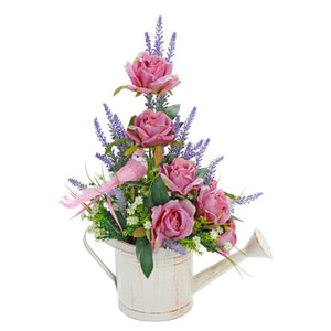 Regadera Con Rosas Y Pajaritos Lavanda