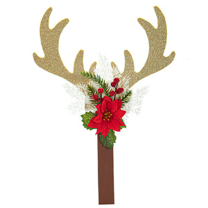 Adorno Cuernos De Reno Con Nochebuena