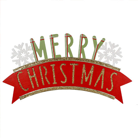 Letrero Merry Christmas Copo De Nieve