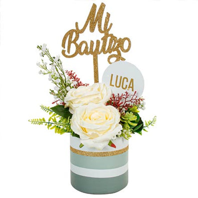 Fantasías Miguel Clave:TS60 Centro De Mesa Bautizo